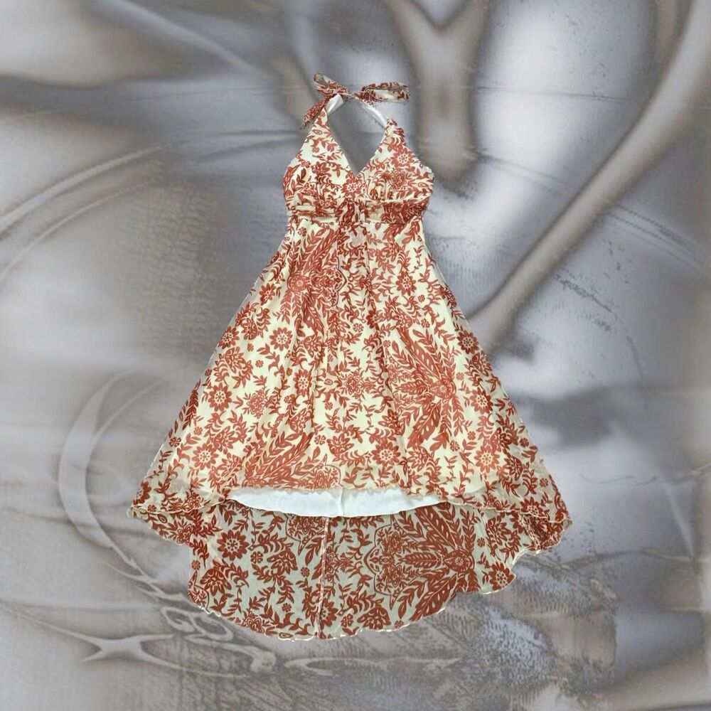 Speechless Women's Orange and Cream Dress